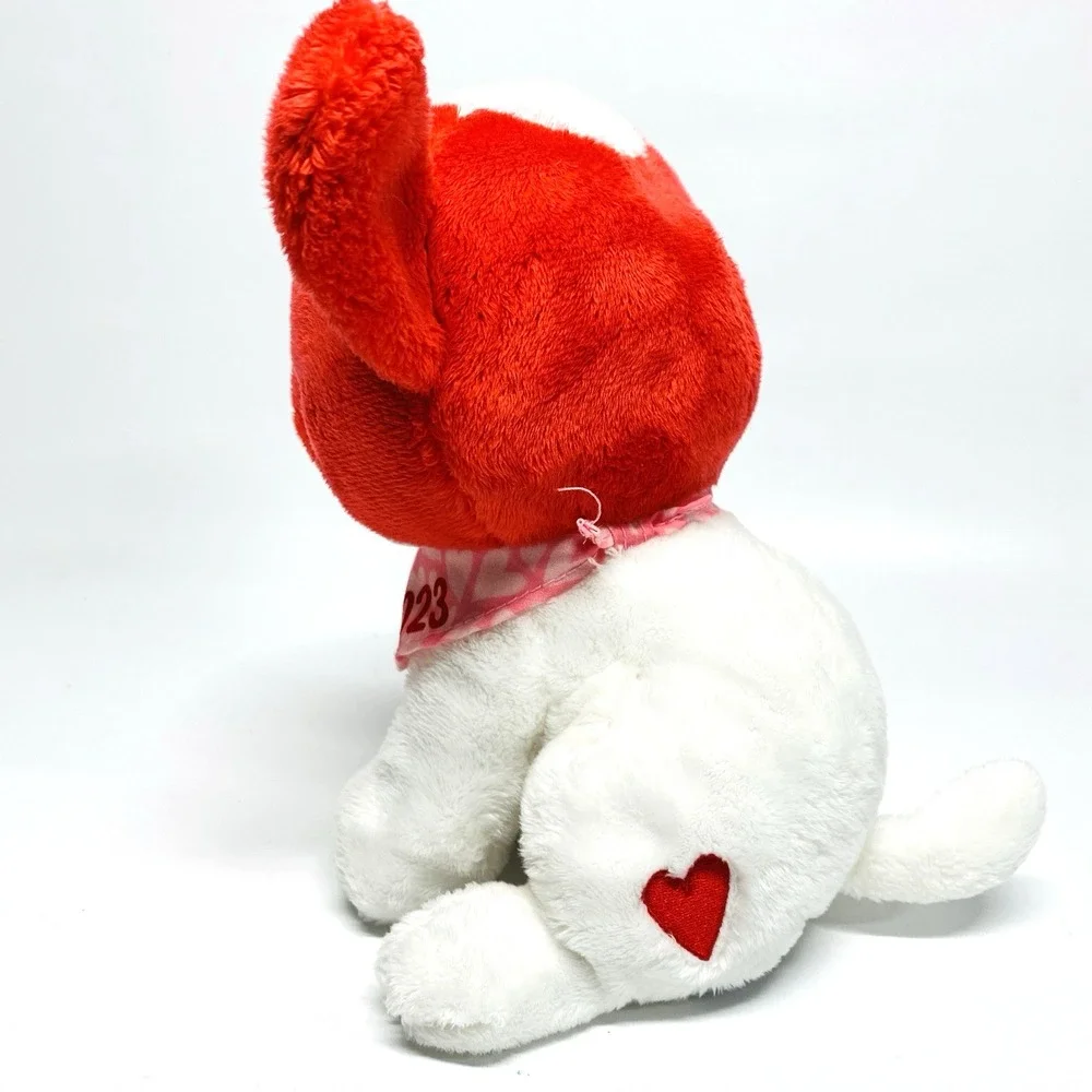 Hallmark 2023 Red White Dog Heart Bandana Puppy Lovey‎ Baby 9